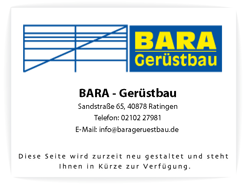 BARA Gerüstbau - Unsere neue Website entsteht
